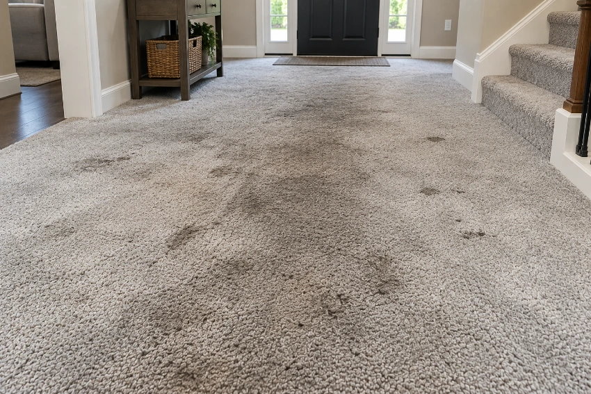 Before photo of wildfire smoke odor treatment — Carpet Cleaning Medford, OR