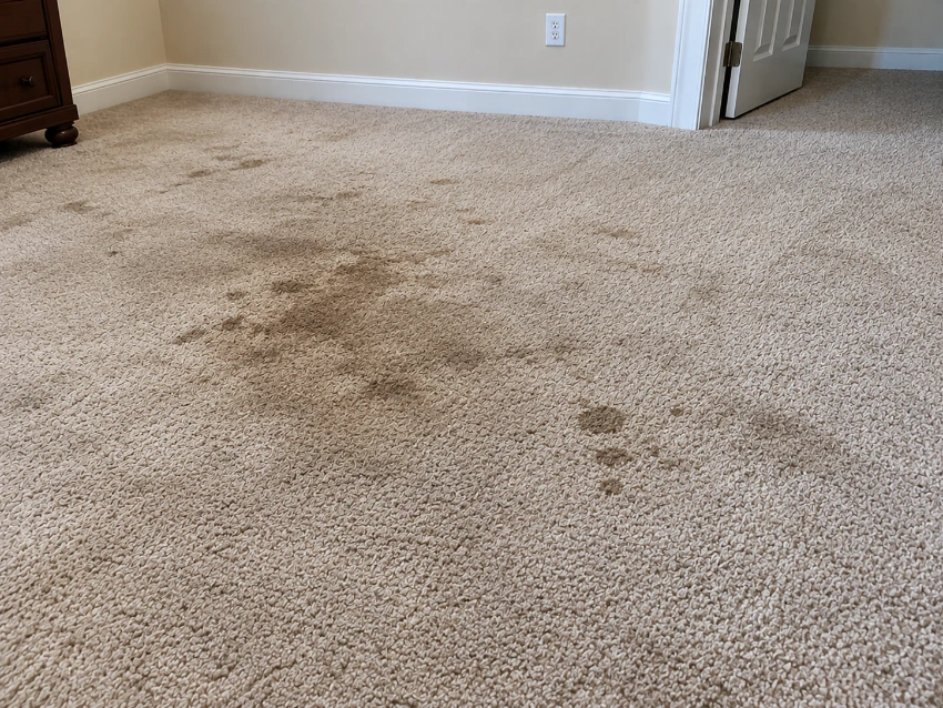 Before photo of pet urine stain removal — Carpet Cleaning Medford, OR
